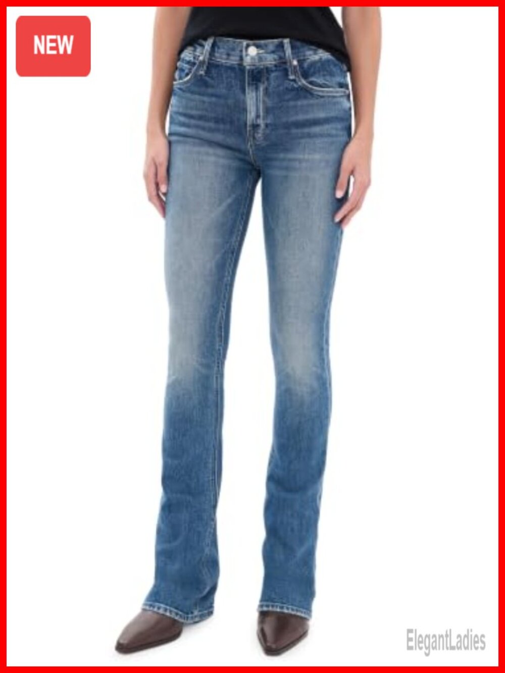 Mother Runaway Mid Rise Stretch Denim Jeans